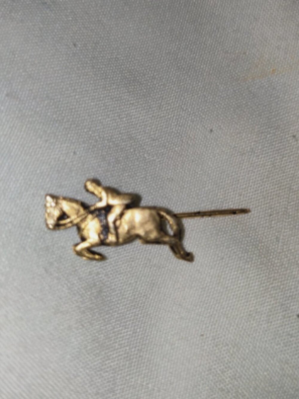 1in Golden Jockey Brooch Pin Sports Racing Horses Accessory